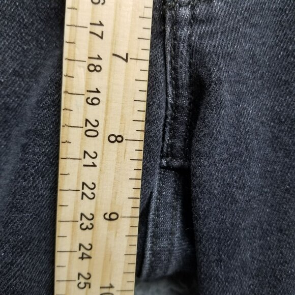 Levis Jeans Womens 29 711 Faded Black Stretch Distressed Low Rise Skinny - Picture 9 of 16